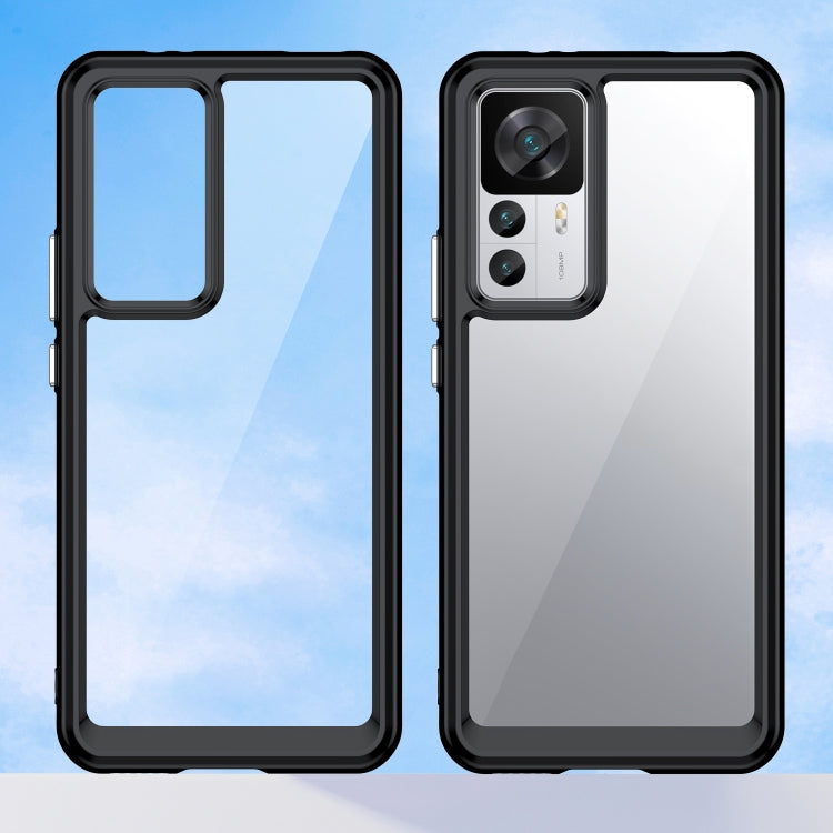 For Xiaomi Redmi K50 Ultra/Xiaomi 12T/Xiaomi 12T Pro Colorful Series Acrylic + TPU Phone Case(Black) - free shipping - PMC TechLife - Order now!