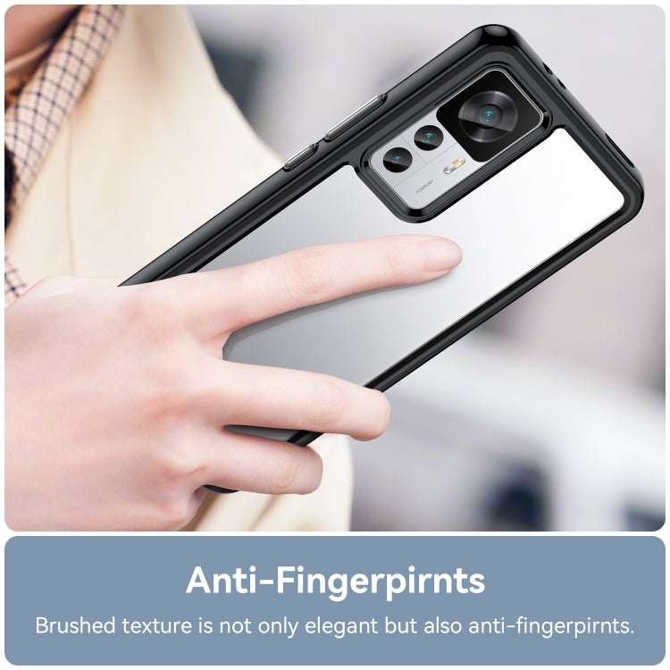 For Xiaomi Redmi K50 Ultra/Xiaomi 12T/Xiaomi 12T Pro Colorful Series Acrylic + TPU Phone Case(Black) - free shipping - PMC TechLife - Order now!