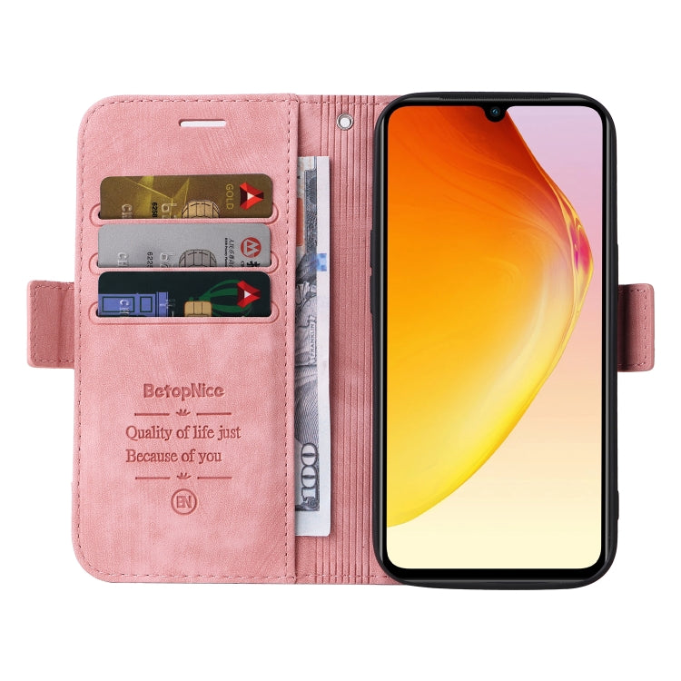 For vivo V25 / V25e 4G Global BETOPNICE Dual-side Buckle Leather Phone Case(Pink) - vivo Cases by BETOPNICE | Online Shopping South Africa | PMC TechLife | Buy Now Pay Later Mobicred