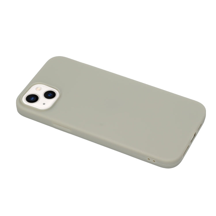 For iPhone 14 Solid Color Frosted Silicone Phone Case(Grey) - free shipping - PMC TechLife - Order now!