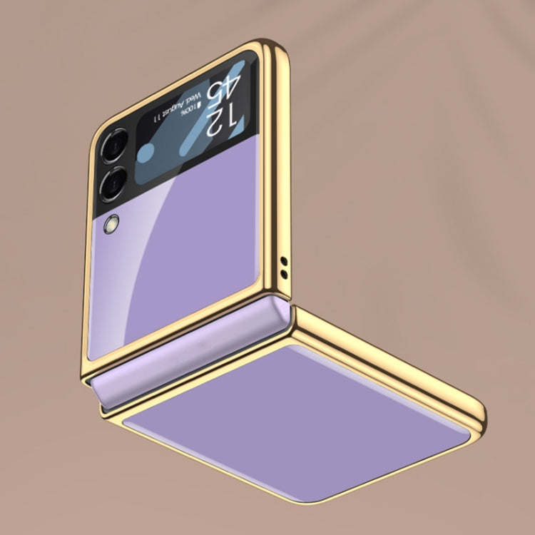 For Samsung Galaxy Z Flip4 GKK Integrated Electroplating Painted Glass Phone Case(Wine Red) - Galaxy Z Flip4 5G Cases by GKK | Online Shopping South Africa | PMC TechLife | Buy Now Pay Later Mobicred