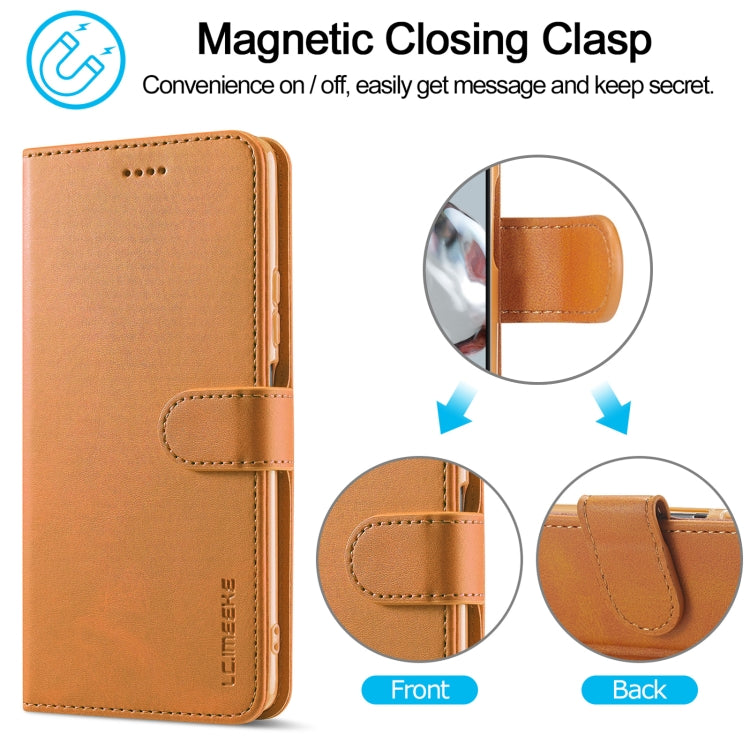 For Xiaomi 12T / 12T Pro LC.IMEEKE Calf Texture Leather Phone Case(Yellow) - free shipping - PMC TechLife - Order now!