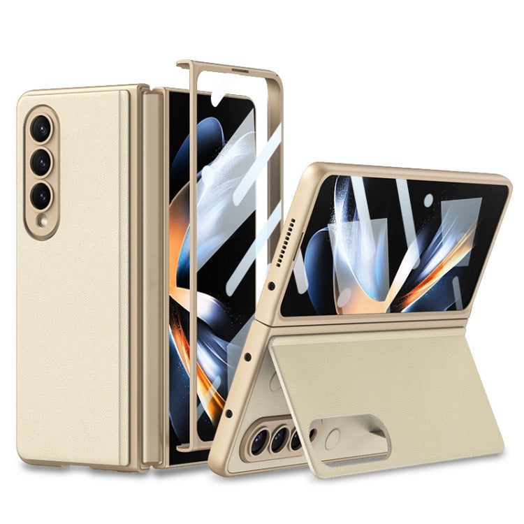For Samsung Galaxy Z Fold4 GKK Integrated Ultra-thin Folding Leather Phone Case with Stand(Champagne Gold) - Galaxy Z Fold4 5G Cases by GKK | Online Shopping South Africa | PMC TechLife | Buy Now Pay Later Mobicred