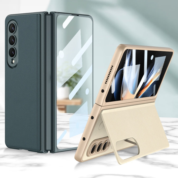 For Samsung Galaxy Z Fold4 GKK Integrated Ultra-thin Folding Leather Phone Case with Stand(Green) - Galaxy Z Fold4 5G Cases by GKK | Online Shopping South Africa | PMC TechLife