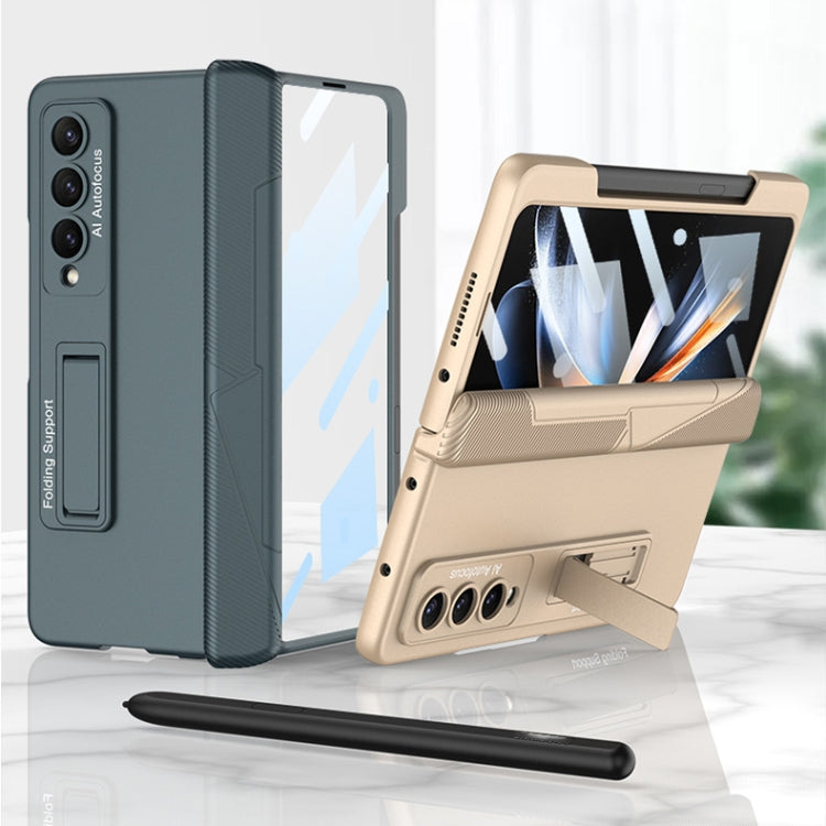For Samsung Galaxy Z Fold4 GKK Integrated Magnetic Folding Phone Case with Pen Slot(Champagne Gold) - Galaxy Z Fold4 5G Cases by GKK | Online Shopping South Africa | PMC TechLife | Buy Now Pay Later Mobicred