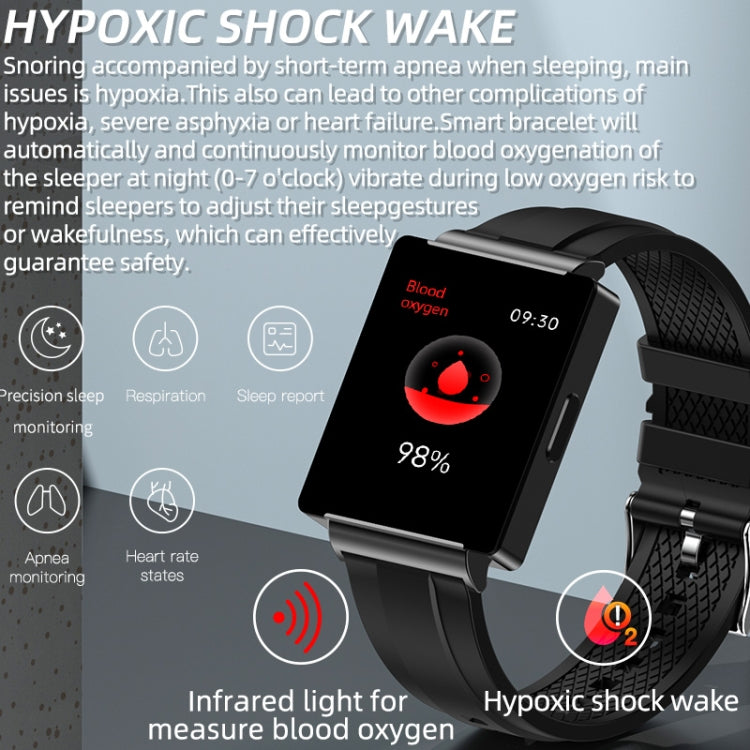 KS01 1.85 Inch Smart Watch Supports Blood Glucose Detection, Blood Pressure Detection, Blood Oxygen Detection(Black) - Smart Watches by PMC TechLife | Online Shopping South Africa | PMC TechLife | Buy Now Pay Later Mobicred