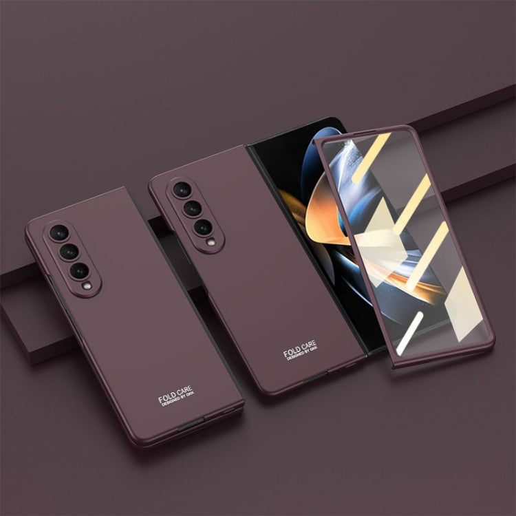 For Samsung Galaxy Z Fold4 GKK Integrated Ultra-thin Full Coverage Phone Flip Case(Wine Red) - Galaxy Z Fold4 5G Cases by GKK | Online Shopping South Africa | PMC TechLife