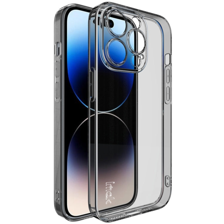 For iPhone 14 Pro Max imak UX-5 Series Shockproof TPU Protective Phone Case(Transparent Black) - iPhone 14 Pro Max Cases by imak | Online Shopping South Africa | PMC TechLife | Buy Now Pay Later Mobicred