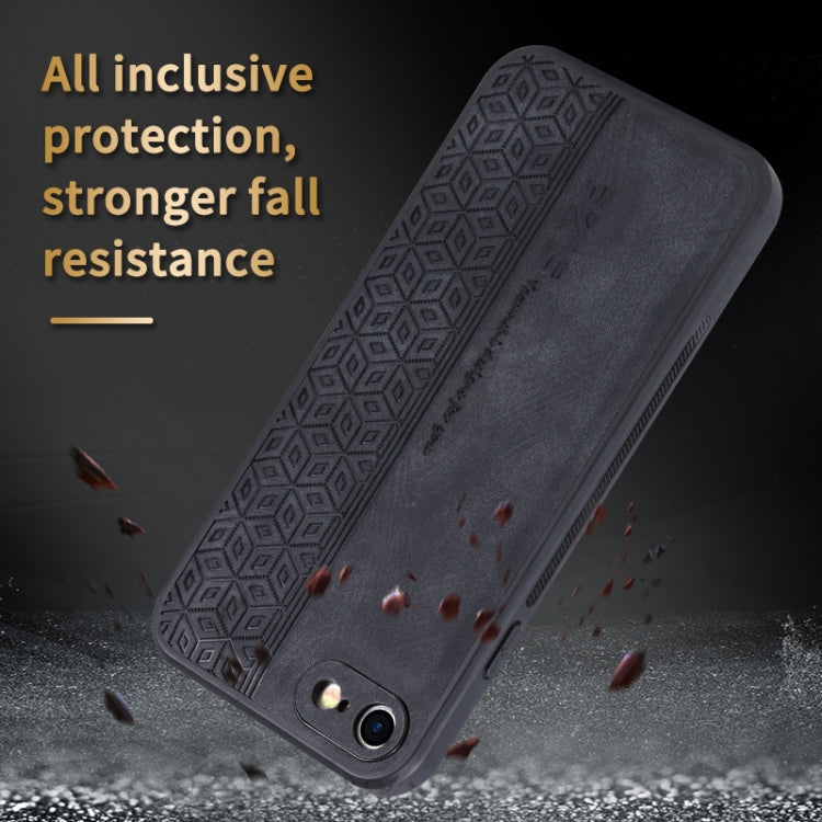 For iPhone SE 2022 / SE 2020 / 8 / 7 AZNS 3D Embossed Skin Feel Phone Case(Brown) - free shipping - PMC TechLife - Order now!