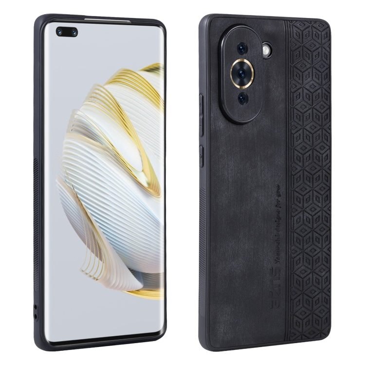 For Huawei nova 10 Pro AZNS 3D Embossed Skin Feel Phone Case(Black) - free shipping - PMC TechLife - Order now!