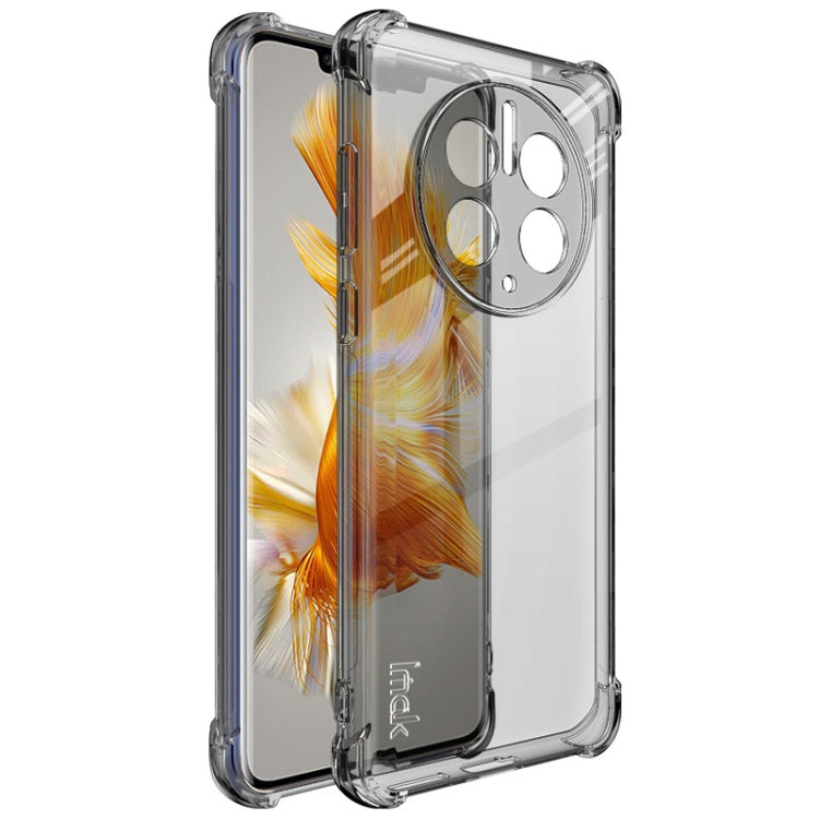 For Huawei Mate 50 Pro imak Shockproof Airbag TPU Phone Case(Transparent Black) - Huawei Cases by imak | Online Shopping South Africa | PMC TechLife | Buy Now Pay Later Mobicred