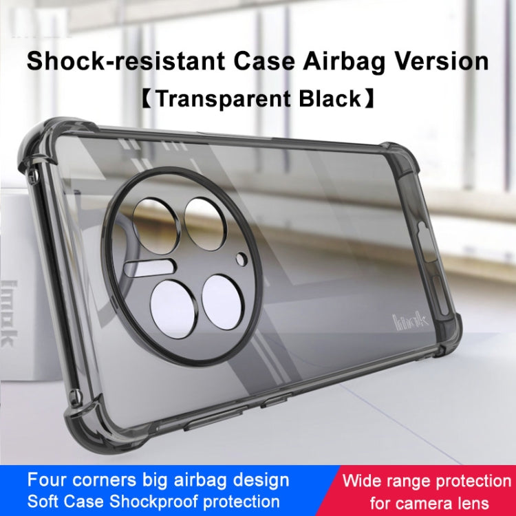 For Huawei Mate 50 Pro imak Shockproof Airbag TPU Phone Case(Transparent Black) - Huawei Cases by imak | Online Shopping South Africa | PMC TechLife | Buy Now Pay Later Mobicred