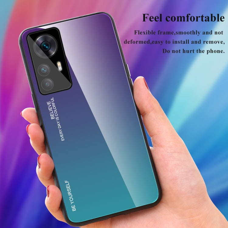 For Xiaomi Redmi K50 Ultra / 12T / 12T Pro Gradient Color Glass Phone Case(Red Black) - free shipping - PMC TechLife - Order now!