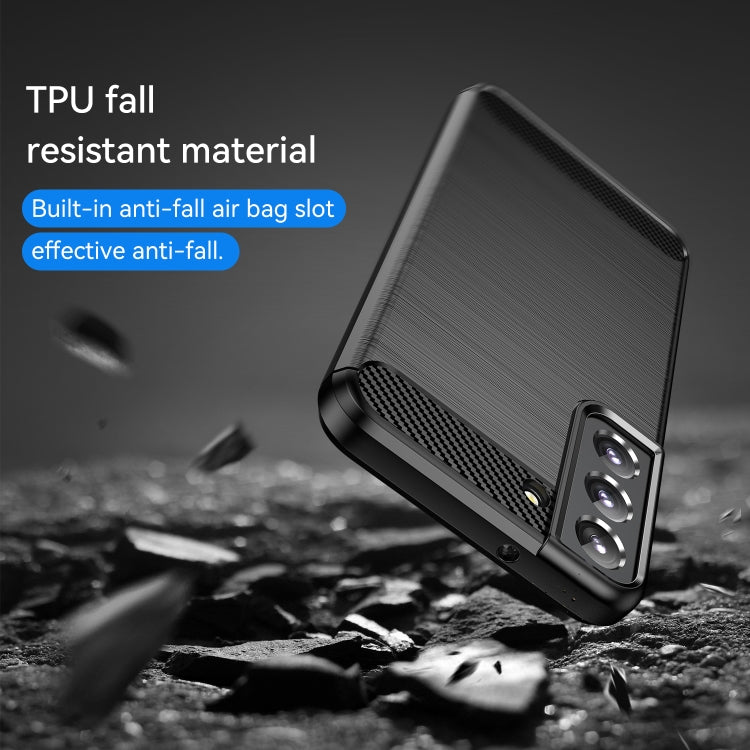For Samsung Galaxy S23 5G Brushed Texture Carbon Fiber TPU Phone Case(Black) - free shipping - PMC TechLife - Order now!