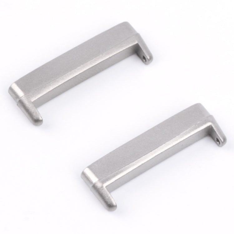 For Fitbit Versa 4 / Sense 2 1 Pair Universal Metal Watch Band Connectors(Silver) -  by PMC TechLife | Online Shopping South Africa | PMC TechLife