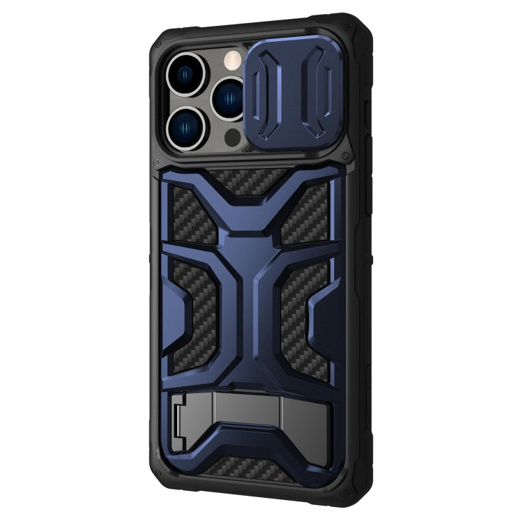 For iPhone 14 Pro Max NILLKIN Sliding Camera Cover Design TPU + PC Magnetic Phone Case(Blue) - iPhone 14 Pro Max Cases by NILLKIN | Online Shopping South Africa | PMC TechLife | Buy Now Pay Later Mobicred
