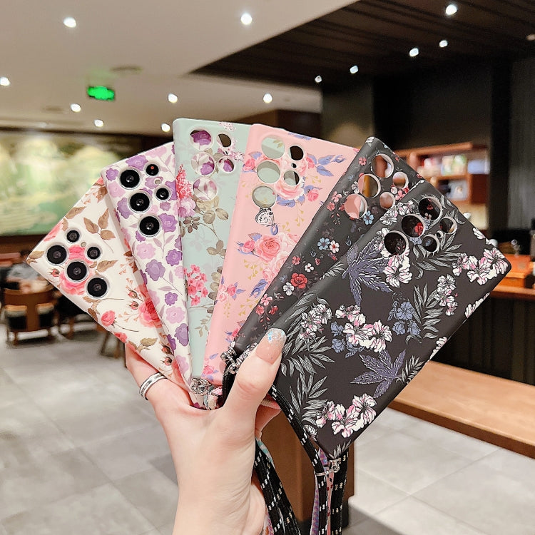 For Samsung Galaxy S22 5G Small Floral Lanyard Phone Case(White) - free shipping - PMC TechLife - Order now!