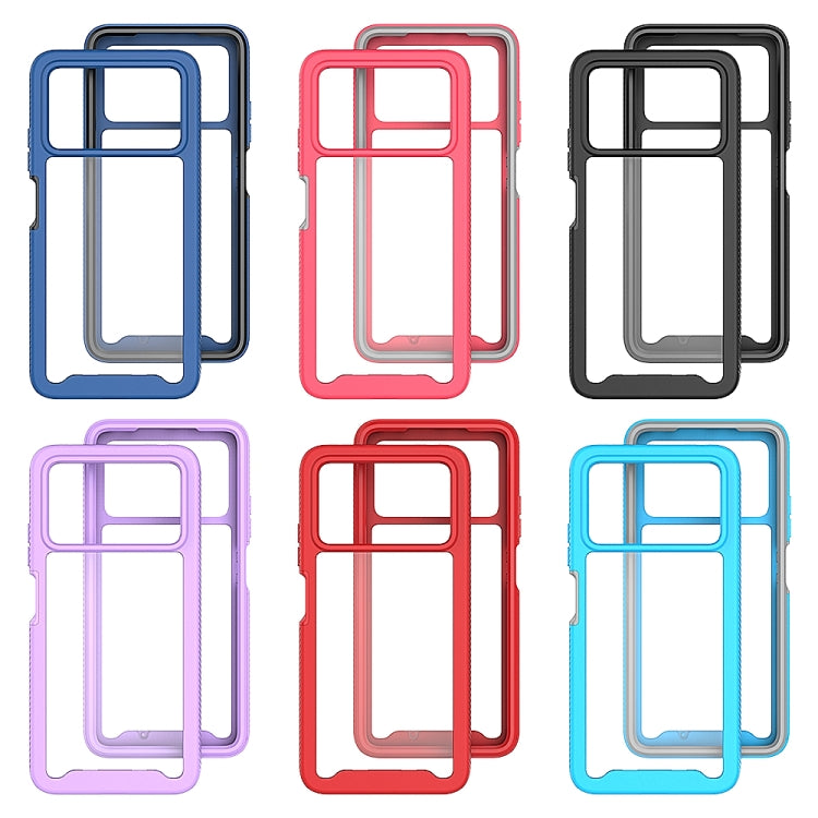 For Xiaomi Poco X4 Pro 5G Starry Sky Solid Color Shockproof TPU Clear PC Phone Case(Frosted Pink) - free shipping - PMC TechLife - Order now!