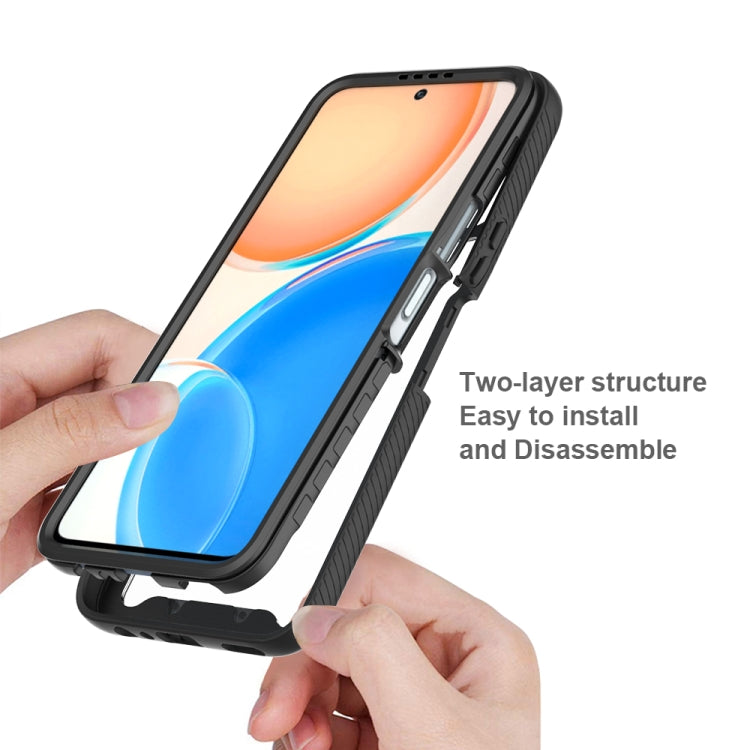 For Honor X8 4G Starry Sky Solid Color Shockproof TPU Clear PC Phone Case(Purple) - free shipping - PMC TechLife - Order now!