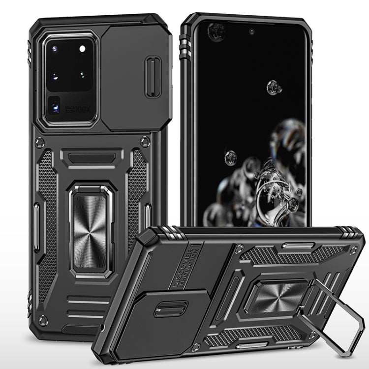 For Samsung Galaxy S20 Ultra Armor PC + TPU Camera Shield Phone Case(Black) - Galaxy Phone Cases by PMC TechLife | Online Shopping South Africa | PMC TechLife | Buy Now Pay Later Mobicred