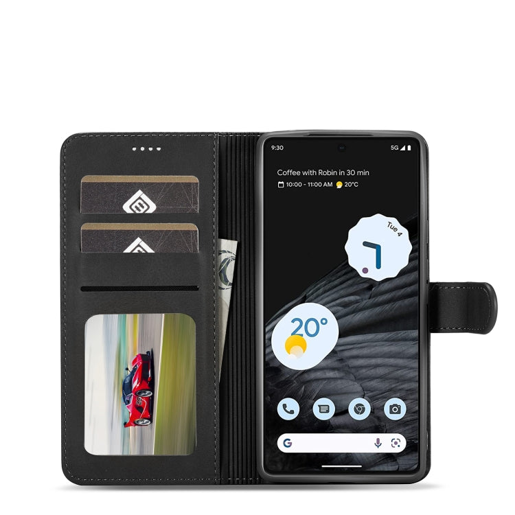 For Google Pixel 7 LC.IMEEKE Calf Texture Horizontal Flip Leather Case(Black) - free shipping - PMC TechLife - Order now!
