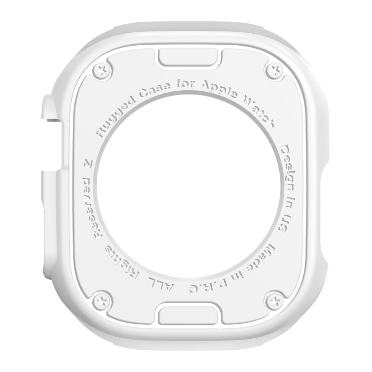 Carbon Fiber Shockproof Case For Apple Watch Series 8&7 45mm(White) - Watch Cases by PMC TechLife | Online Shopping South Africa | PMC TechLife | Buy Now Pay Later Mobicred