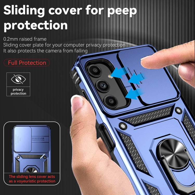 For Samsung Galaxy A14 5G Sliding Camshield Holder Phone Case(Blue) - free shipping - PMC TechLife - Order now!