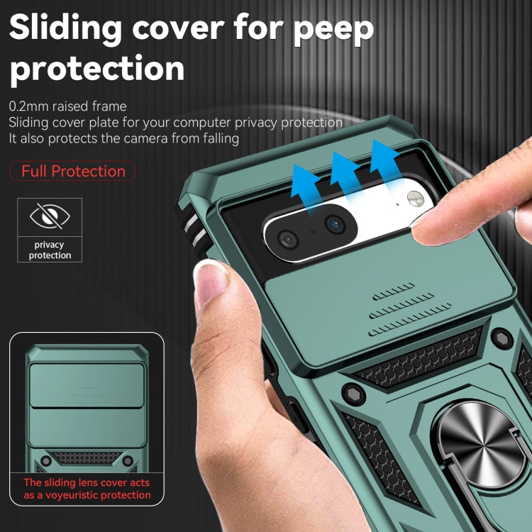 For Google Pixel 7 5G Sliding Camshield Holder Phone Case(Dark Green) - free shipping - PMC TechLife - Order now!