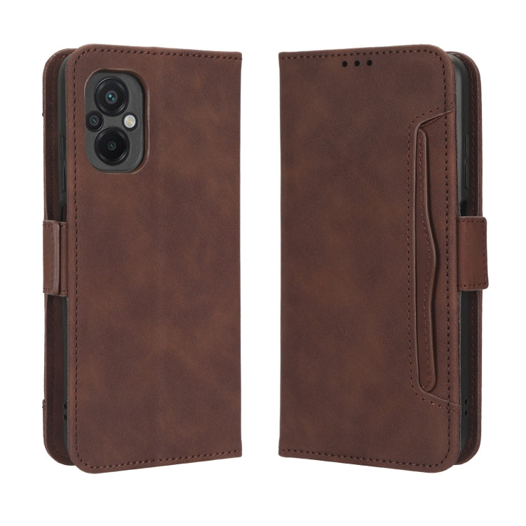 For Xiaomi Poco M5 Skin Feel Calf Texture Card Slots Leather Phone Case(Brown) - free shipping - PMC TechLife - Order now!