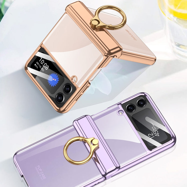 For Samsung Galaxy Z Flip4 GKK Magnetic Folding Phantom Rotary Phone Case with Ring Holder(Gold) - Galaxy Z Flip4 5G Cases by GKK | Online Shopping South Africa | PMC TechLife | Buy Now Pay Later Mobicred
