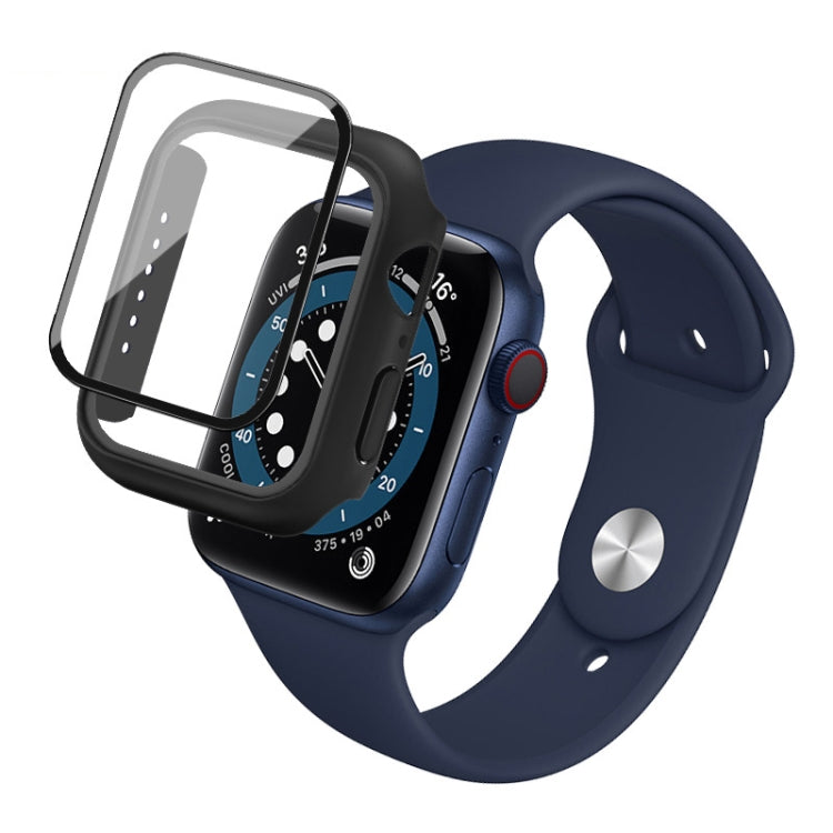 For Apple Watch SE 2023 40 mm / SE 2022 40mm imak PC Frame Case with Tempered Glass Film(Black) - Watch Cases by imak | Online Shopping South Africa | PMC TechLife | Buy Now Pay Later Mobicred