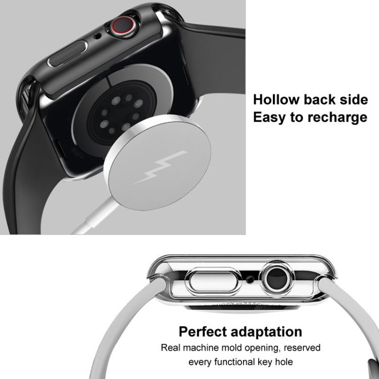 For Apple Watch SE 2023 44 mm / SE 2022 44mm imak PC Frame Case with Tempered Glass Film(White) - Watch Cases by imak | Online Shopping South Africa | PMC TechLife | Buy Now Pay Later Mobicred