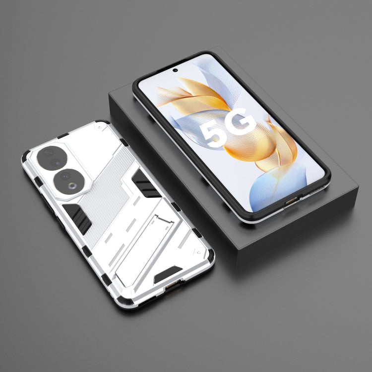 For Honor 90 Punk Armor PC + TPU Phone Case with Holder(White) - Honor Cases by PMC TechLife | Online Shopping South Africa | PMC TechLife | Buy Now Pay Later Mobicred