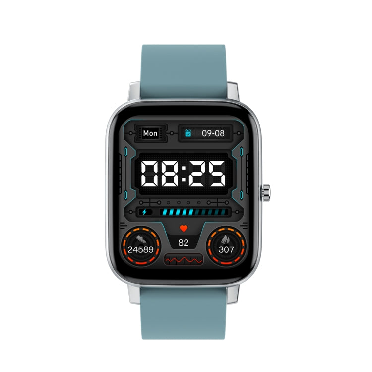 Ochstin 5H80 1.69 inch Square Screen Silicone Strap Heart Rate Blood Oxygen Monitoring Bluetooth Smart Watch(Lake Blue) - free shipping - PMC TechLife - Order now!