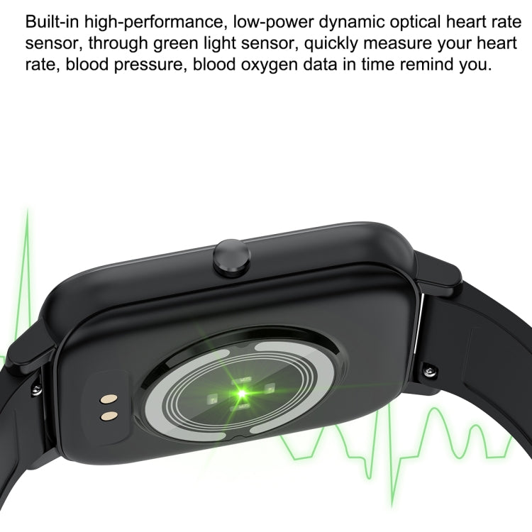 Ochstin 5H80 1.69 inch Square Screen Silicone Strap Heart Rate Blood Oxygen Monitoring Bluetooth Smart Watch(Grey) - free shipping - PMC TechLife - Order now!
