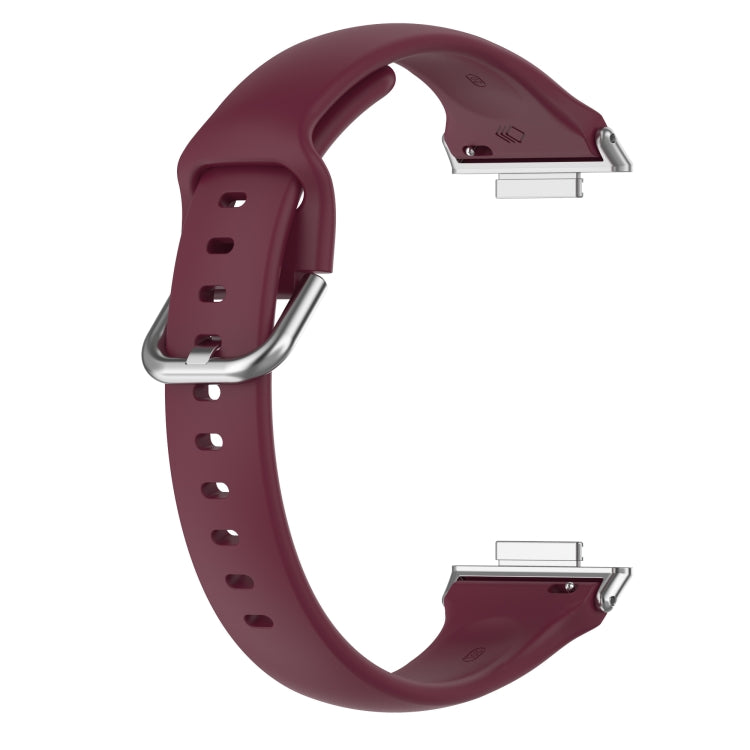 For Huawei Watch Fit 2 Small Waist Silicone Watch Band, Size:S(Wine Red) - Watch Bands by PMC TechLife | Online Shopping South Africa | PMC TechLife | Buy Now Pay Later Mobicred