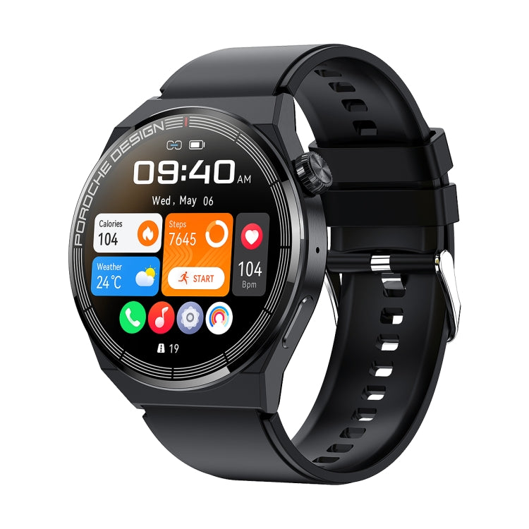Ochstin 5HK46P 1.36 inch Round Screen Silicone Strap Smart Watch with Bluetooth Call Function(Black+Black) - free shipping - PMC TechLife - Order now!