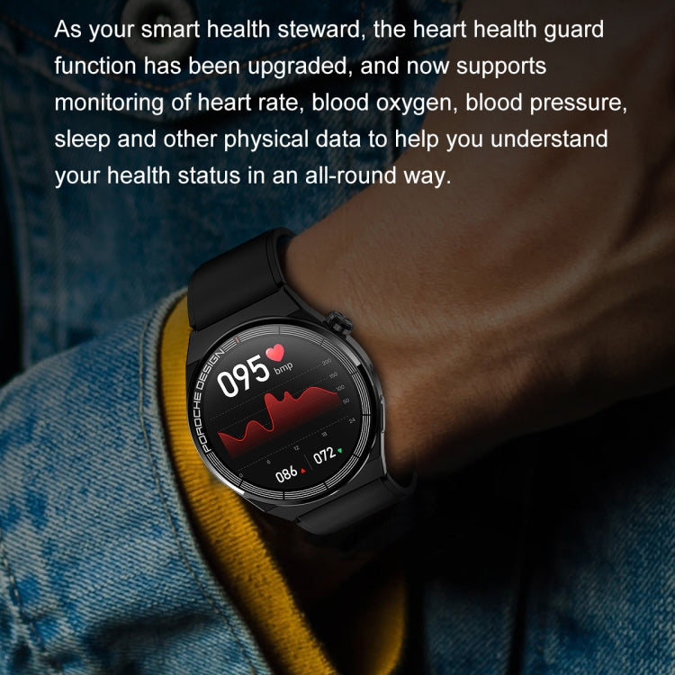 Ochstin 5HK46P 1.36 inch Round Screen Silicone Strap Smart Watch with Bluetooth Call Function(Silver+Black) - free shipping - PMC TechLife - Order now!
