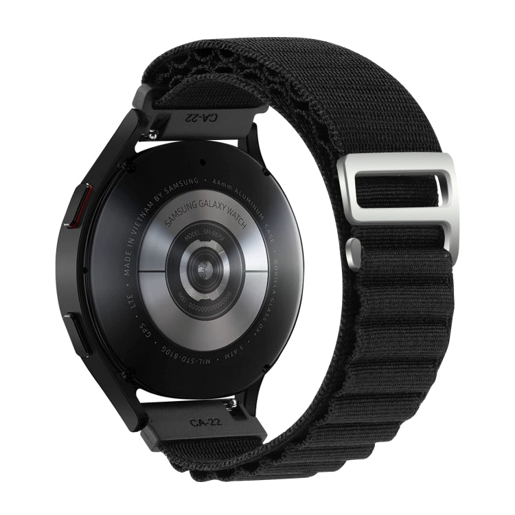 22mm Universal Nylon Loop Watch Band(Black) - 22mm Bands by PMC TechLife | Online Shopping South Africa | PMC TechLife | Buy Now Pay Later Mobicred