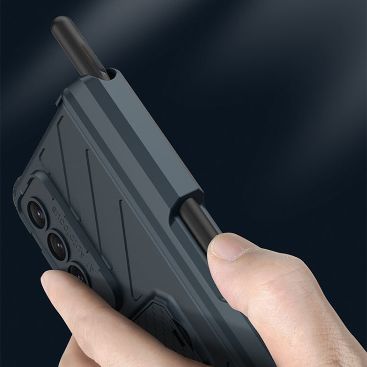 For Samsung Galaxy Z Fold4 GKK Integrated Magnetic Folding Armor Shell with Push Pen Case(Black) - free shipping - PMC TechLife - Order now!