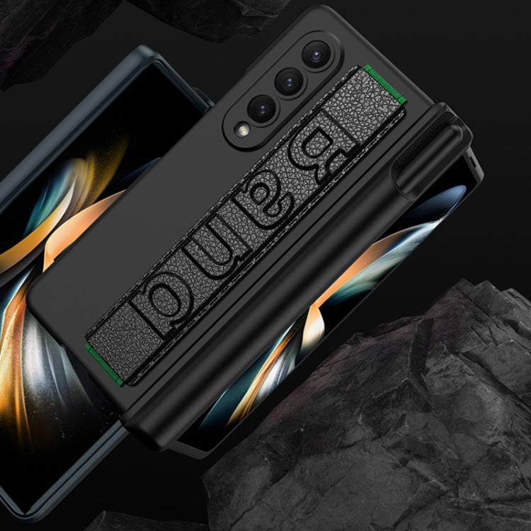For Samsung Galaxy Z Fold4 GKK Integrated Magnetic Folding Hinge Phone Case with Wrist Strap & Pen Holder(Green) - free shipping - PMC TechLife - Order now!