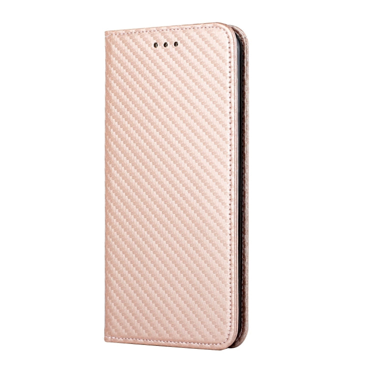 For Xiaomi 12T / 12T Pro / Redmi K50 Ultra Carbon Fiber Texture Magnetic Flip Leather Phone Case(Rose Gold) - free shipping - PMC TechLife - Order now!