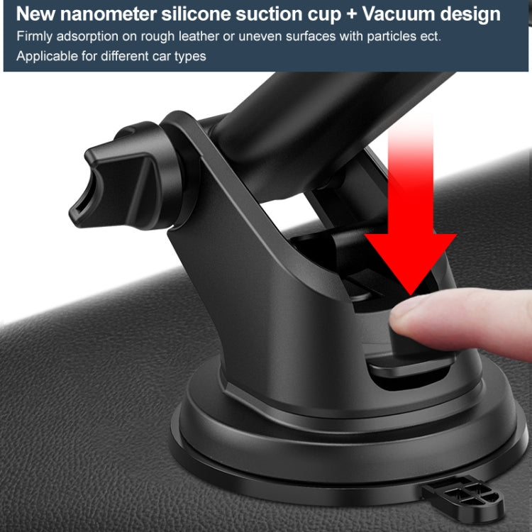 IMAK C5-X4 Telescopic Rod Magnetic Car Holder(Black) - Universal Car Holders by imak | Online Shopping South Africa | PMC TechLife | Buy Now Pay Later Mobicred