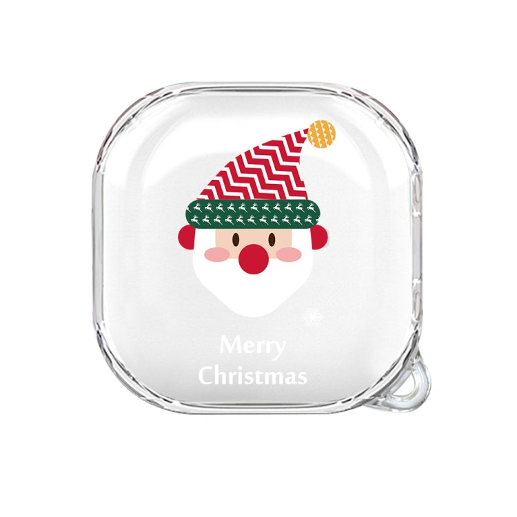 For Samsung Galaxy Buds Live Christmas Transparent TPU Earphone Case(Santa Claus) - Samsung Earphone Case by PMC TechLife | Online Shopping South Africa | PMC TechLife