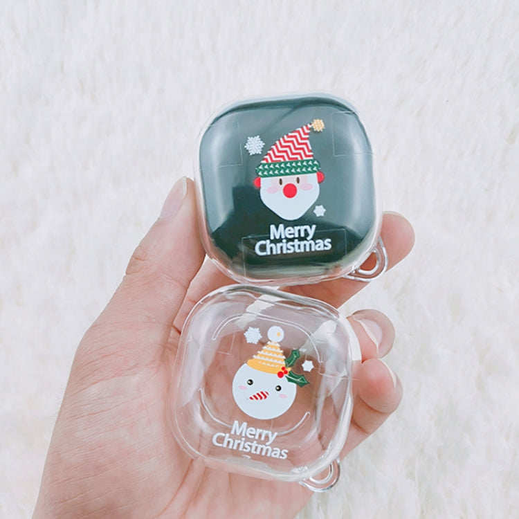 For Samsung Galaxy Buds Live Christmas Transparent TPU Earphone Case(Santa Claus) - Samsung Earphone Case by PMC TechLife | Online Shopping South Africa | PMC TechLife