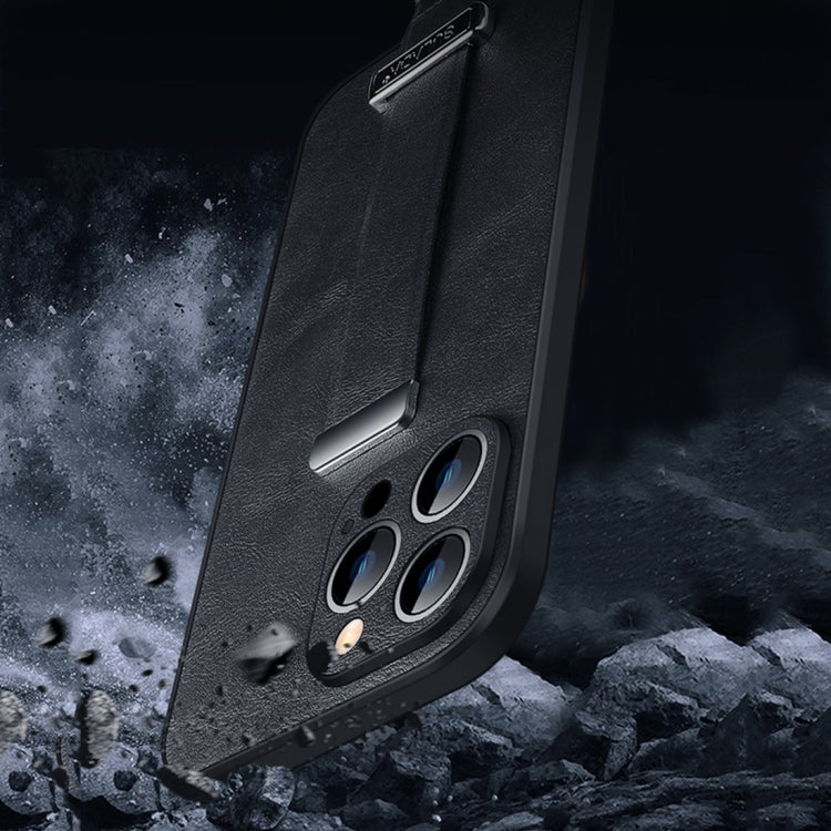 For iPhone 14 SULADA Cool Series PC + Leather Texture Skin Feel Phone Case(Green) - iPhone 14 Cases by SULADA | Online Shopping South Africa | PMC TechLife | Buy Now Pay Later Mobicred