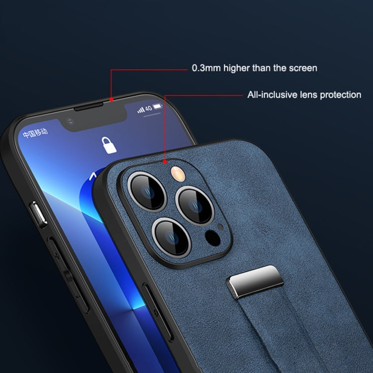 For iPhone 14 Pro SULADA Cool Series PC + Leather Texture Skin Feel Phone Case(Blue) - iPhone 14 Pro Cases by SULADA | Online Shopping South Africa | PMC TechLife | Buy Now Pay Later Mobicred