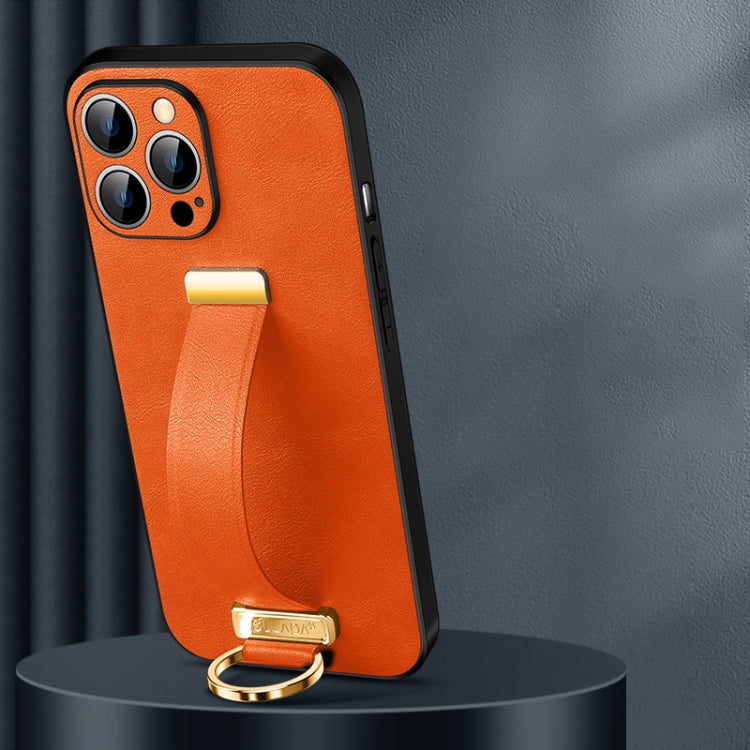 For iPhone 14 Pro Max SULADA Cool Series PC + Leather Texture Skin Feel Phone Case(Orange) - iPhone 14 Pro Max Cases by SULADA | Online Shopping South Africa | PMC TechLife