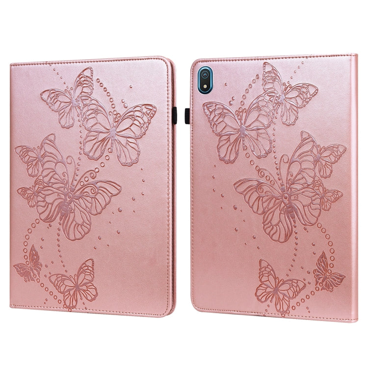 For Nokia T20 10.4 2021 Embossed Butterfly Pattern Leather Tablet Case(Pink) - Nokia by PMC TechLife | Online Shopping South Africa | PMC TechLife | Buy Now Pay Later Mobicred