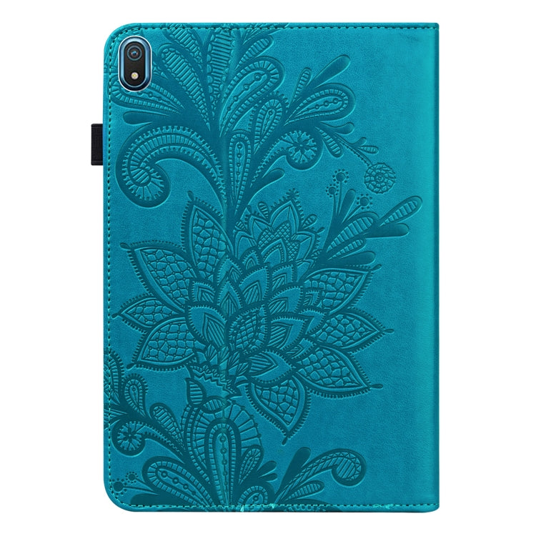 For Nokia T20 10.4 2021 Lace Flower Embossing Pattern Leather Tablet Case(Blue) - free shipping - PMC TechLife - Order now!